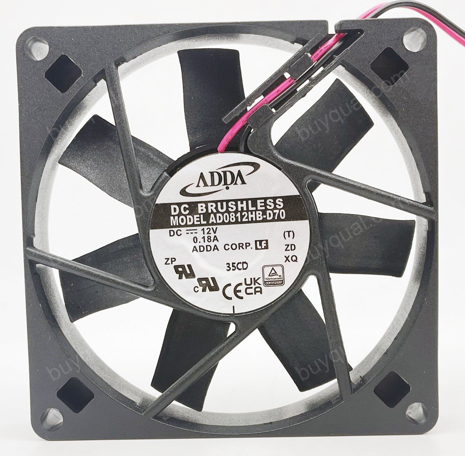 ADDA AD0812HB-D70 12V 0.18A 2.16W 2wires Cooling Fan ADDA AD0812HB-D70 12V 0.18A 2.16W 2wires Cooling Fan
